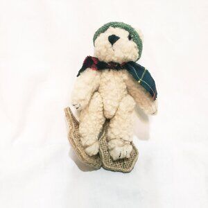 Teddy Bear Cream with Snowshoes Plush Stuffed Animal 6" Moveable Limbs Meravic